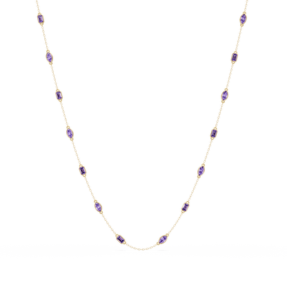 2.8 CTW Marquise & Emerald Colorstone Necklace – CAD image 4