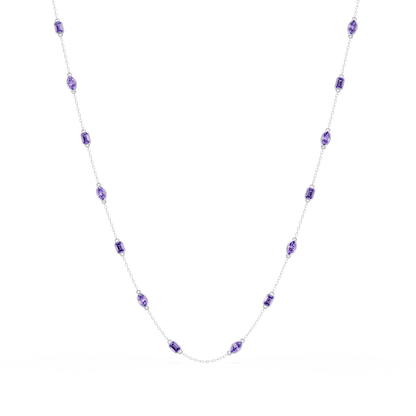 2.8 CTW Marquise & Emerald Colorstone Necklace – CAD image 5