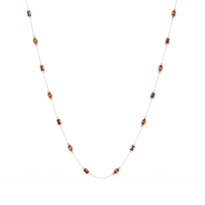 2.8 CTW Marquise & Emerald Colorstone Necklace – CAD image 11