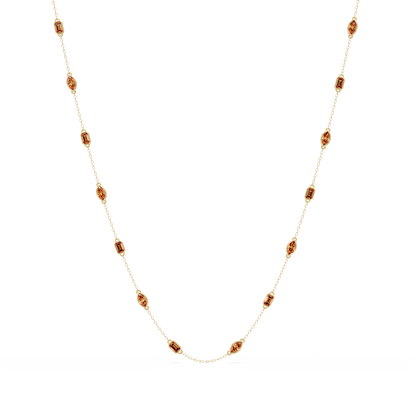 2.8 CTW Marquise & Emerald Colorstone Necklace – CAD image 12
