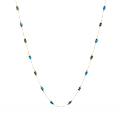 2.8 CTW Marquise & Emerald Colorstone Necklace – CAD image 13