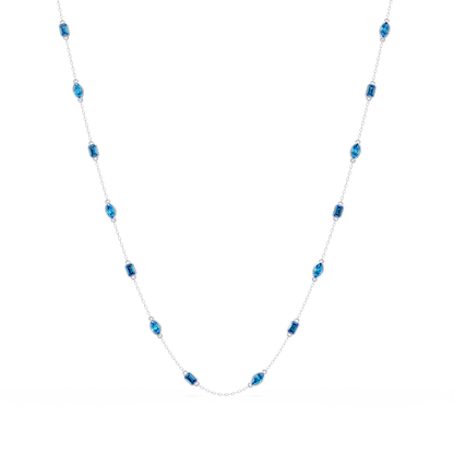 2.8 CTW Marquise & Emerald Colorstone Necklace – CAD image 14