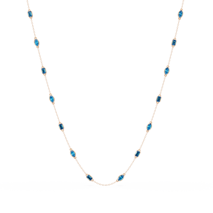 2.8 CTW Marquise & Emerald Colorstone Necklace – CAD image 15