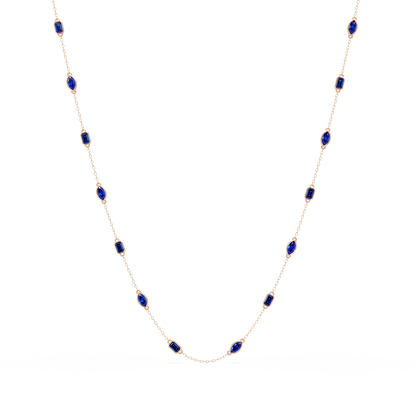 2.8 CTW Marquise & Emerald Colorstone Necklace – CAD image 16