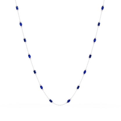 2.8 CTW Marquise & Emerald Colorstone Necklace – CAD image 17
