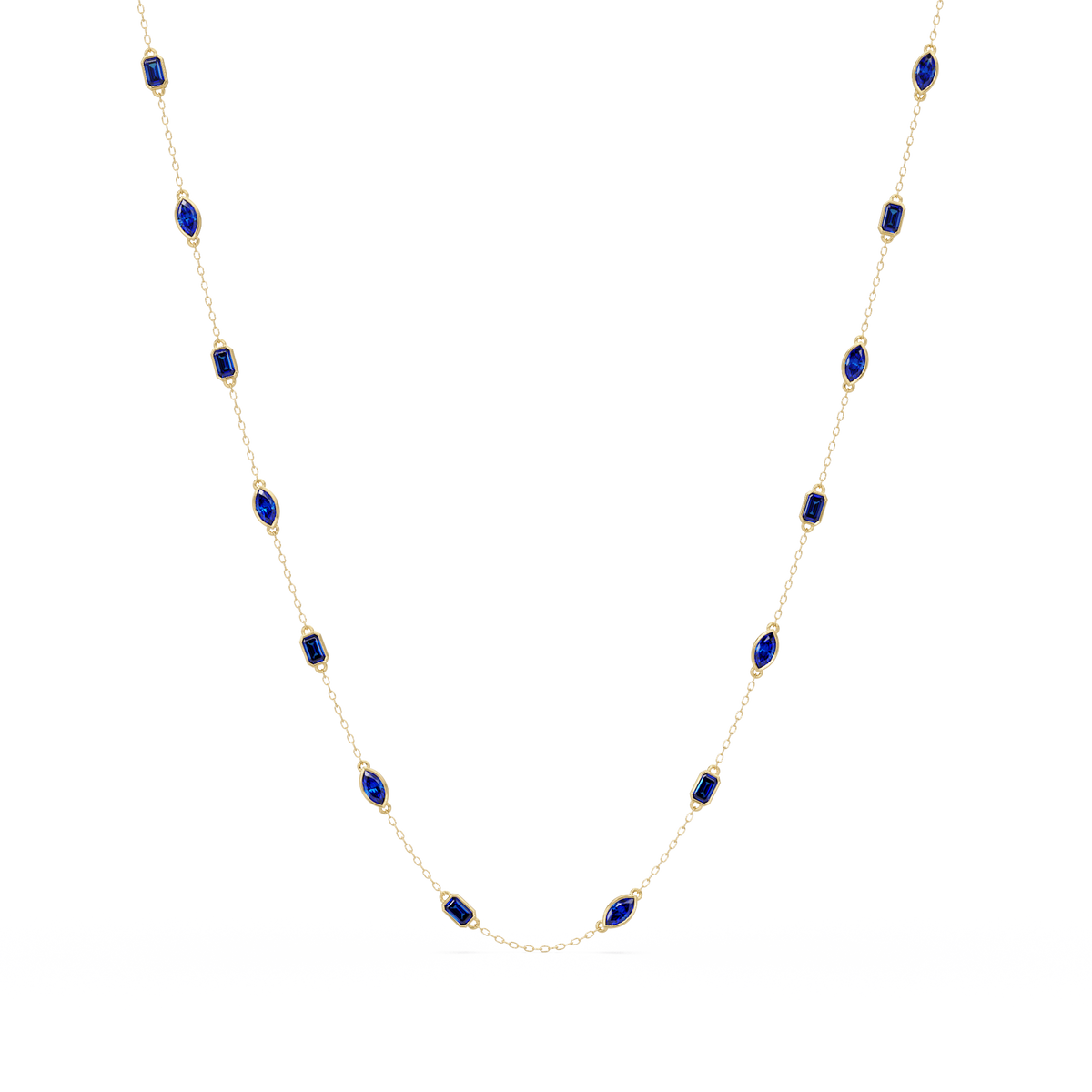 2.8 CTW Marquise & Emerald Colorstone Necklace – CAD image 18