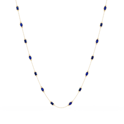 2.8 CTW Marquise & Emerald Colorstone Necklace – CAD image 18
