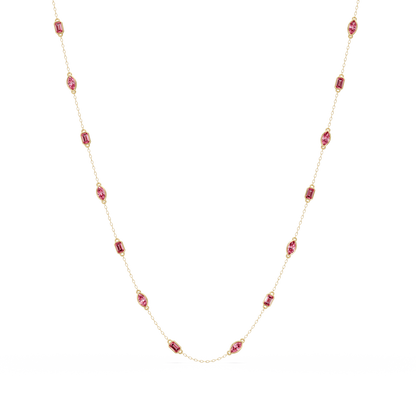 2.8 CTW Marquise & Emerald Colorstone Necklace – CAD image 19