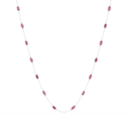 2.8 CTW Marquise & Emerald Colorstone Necklace – CAD image 20