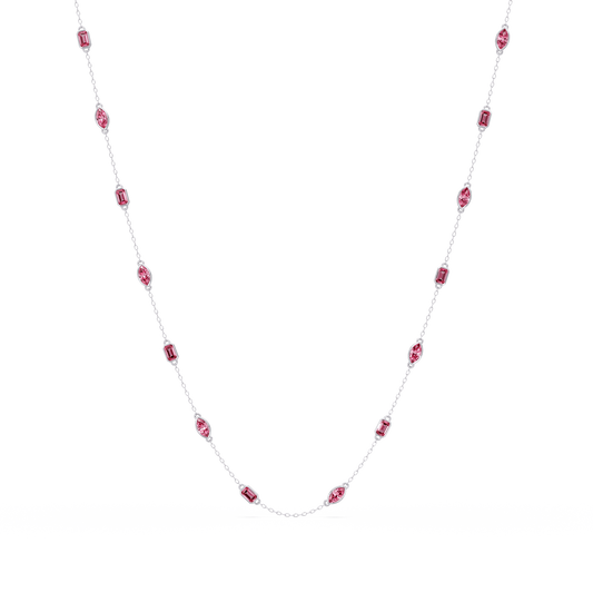 2.8 CTW Marquise & Emerald Colorstone Necklace – CAD image 20