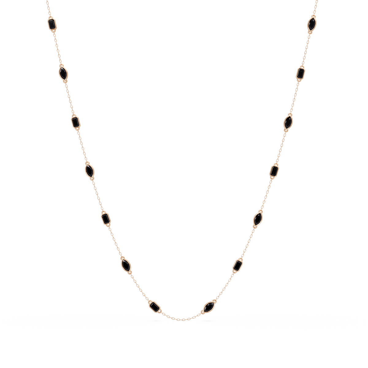 2.8 CTW Marquise & Emerald Colorstone Necklace – CAD image 22