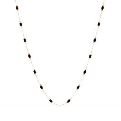 2.8 CTW Marquise & Emerald Colorstone Necklace – CAD image 22