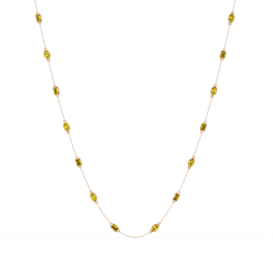 2.8 CTW Marquise & Emerald Colorstone Necklace – CAD image 23