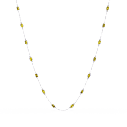 2.8 CTW Marquise & Emerald Colorstone Necklace – CAD image 24