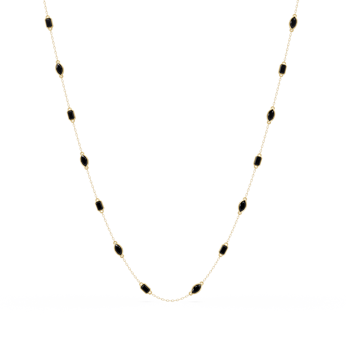 2.8 CTW Marquise & Emerald Colorstone Necklace – CAD image 26