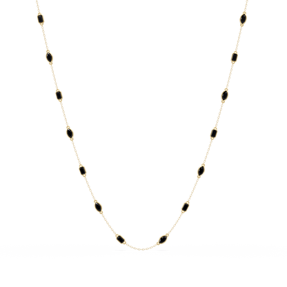 2.8 CTW Marquise & Emerald Colorstone Necklace – CAD image 26