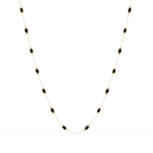 2.8 CTW Marquise & Emerald Colorstone Necklace – CAD image 26