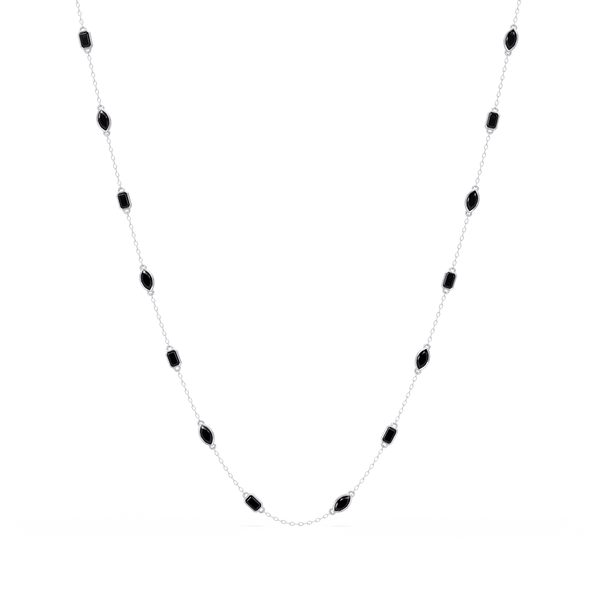 2.8 CTW Marquise & Emerald Colorstone Necklace – CAD image 27