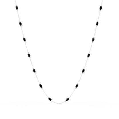 2.8 CTW Marquise & Emerald Colorstone Necklace – CAD image 27