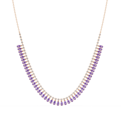 10.1 CTW Pear & Round Colorstone Necklace – CAD image 4