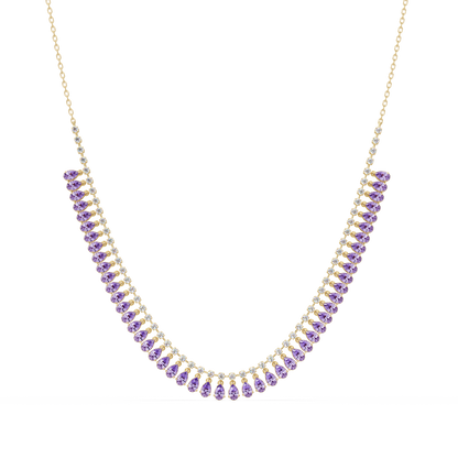 10.1 CTW Pear & Round Colorstone Necklace – CAD image 6
