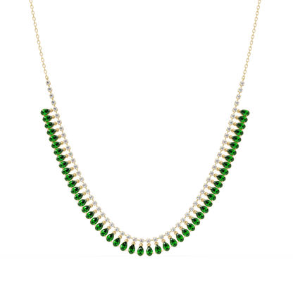 10.1 CTW Pear & Round Colorstone Necklace – CAD image 7