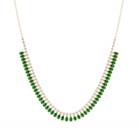 10.1 CTW Pear & Round Colorstone Necklace – CAD image 7