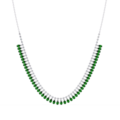 10.1 CTW Pear & Round Colorstone Necklace – CAD image 8