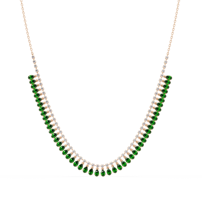10.1 CTW Pear & Round Colorstone Necklace – CAD image 9