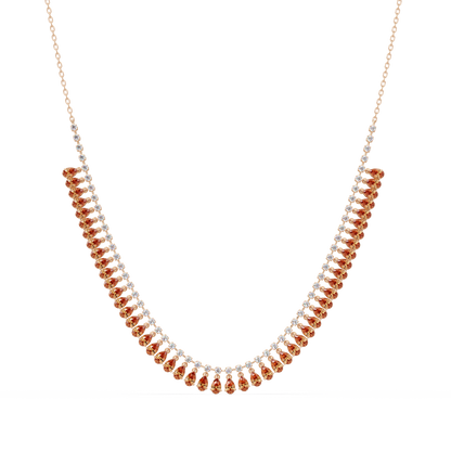 10.1 CTW Pear & Round Colorstone Necklace – CAD image 10