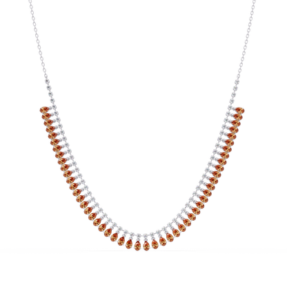 10.1 CTW Pear & Round Colorstone Necklace – CAD image 11