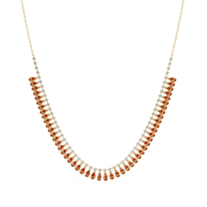 10.1 CTW Pear & Round Colorstone Necklace – CAD image 12