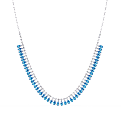 10.1 CTW Pear & Round Colorstone Necklace – CAD image 13
