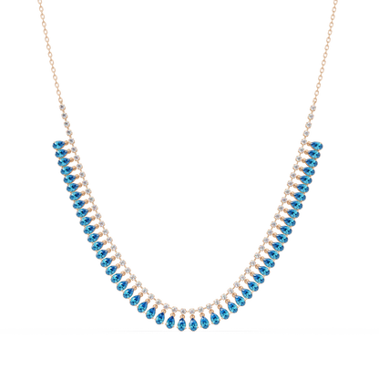 10.1 CTW Pear & Round Colorstone Necklace – CAD image 14