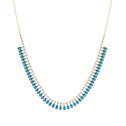 10.1 CTW Pear & Round Colorstone Necklace – CAD image 15