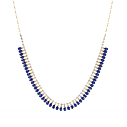 10.1 CTW Pear & Round Colorstone Necklace – CAD image 16