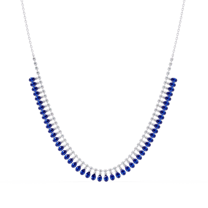 10.1 CTW Pear & Round Colorstone Necklace – CAD image 17