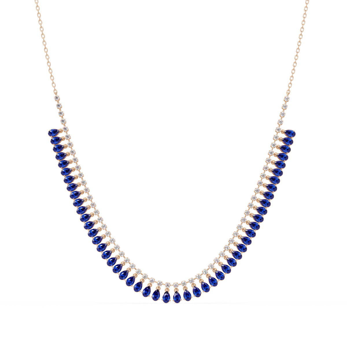 10.1 CTW Pear & Round Colorstone Necklace – CAD image 18