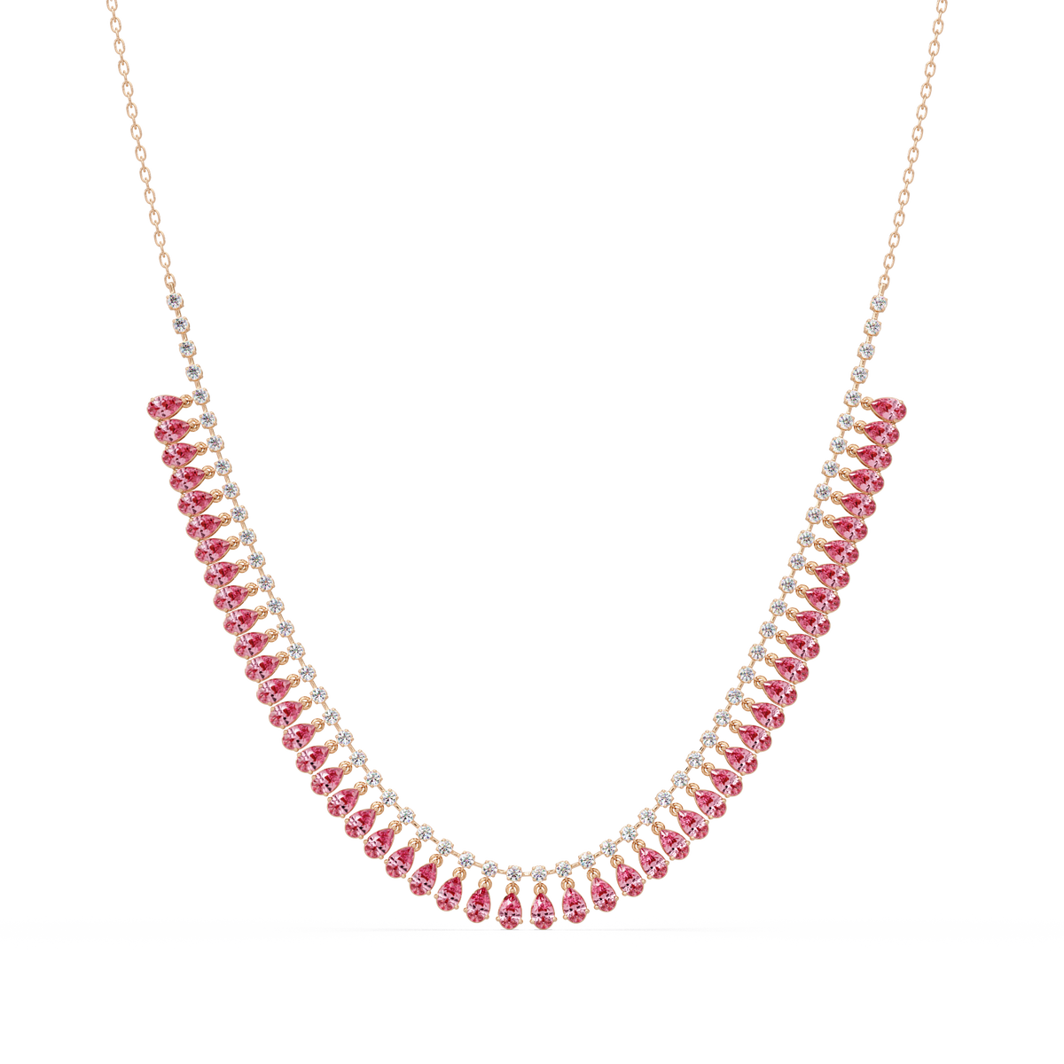 10.1 CTW Pear & Round Colorstone Necklace – CAD image 19