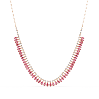 10.1 CTW Pear & Round Colorstone Necklace – CAD image 19