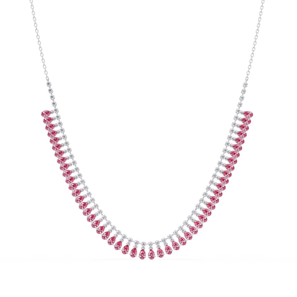 10.1 CTW Pear & Round Colorstone Necklace – CAD image 20