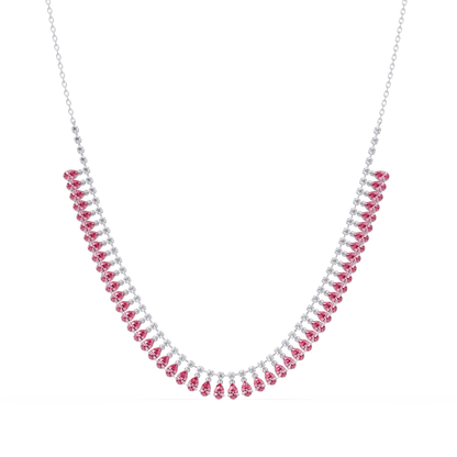 10.1 CTW Pear & Round Colorstone Necklace – CAD image 20