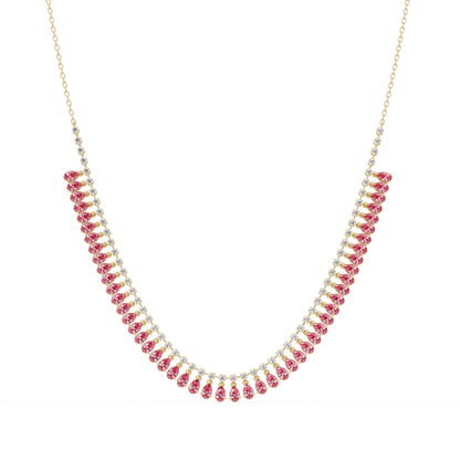 10.1 CTW Pear & Round Colorstone Necklace – CAD image 21