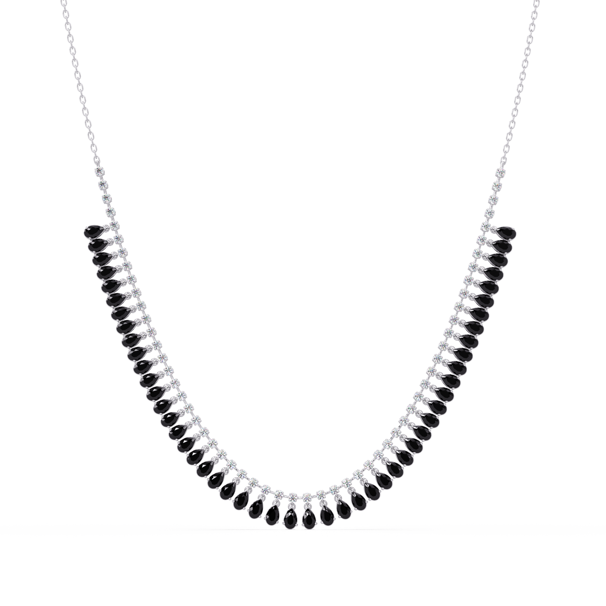 10.1 CTW Pear & Round Colorstone Necklace – CAD image 23