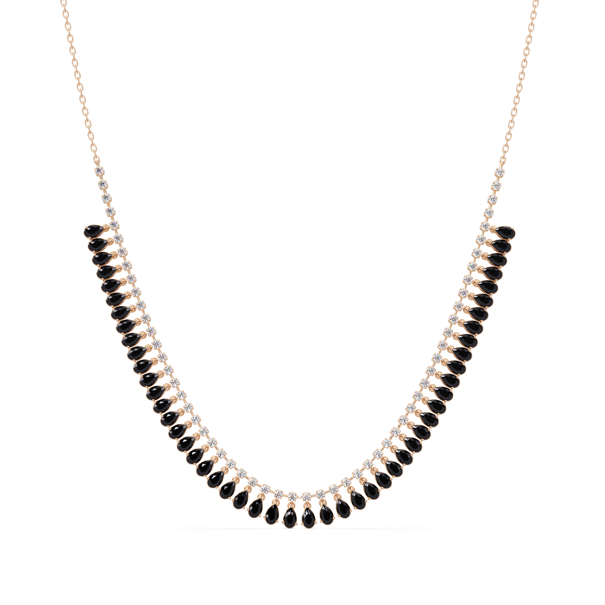 10.1 CTW Pear & Round Colorstone Necklace – CAD image 24