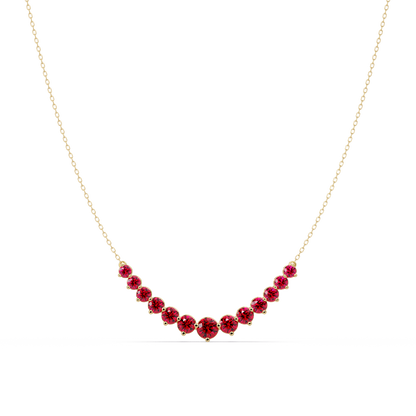 5.6 CTW Graduated Round Colorstone Necklace – CAD image 3