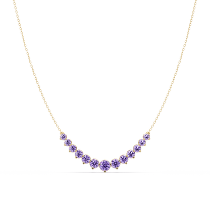 5.6 CTW Graduated Round Colorstone Necklace – CAD image 4
