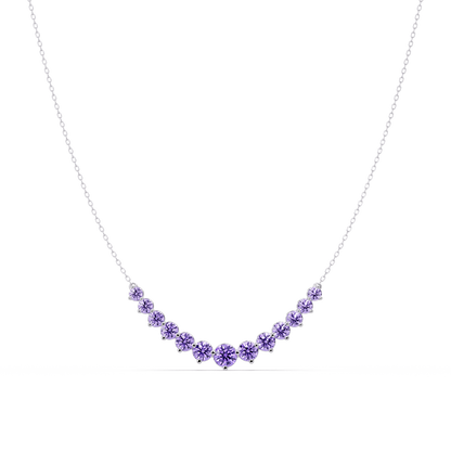 5.6 CTW Graduated Round Colorstone Necklace – CAD image 5