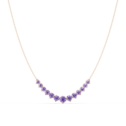 5.6 CTW Graduated Round Colorstone Necklace – CAD image 6