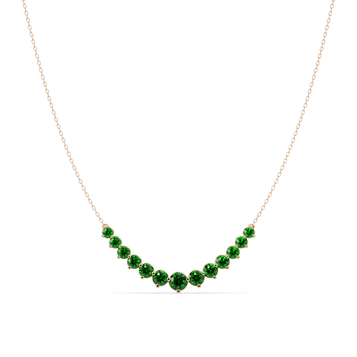 5.6 CTW Graduated Round Colorstone Necklace – CAD image 7